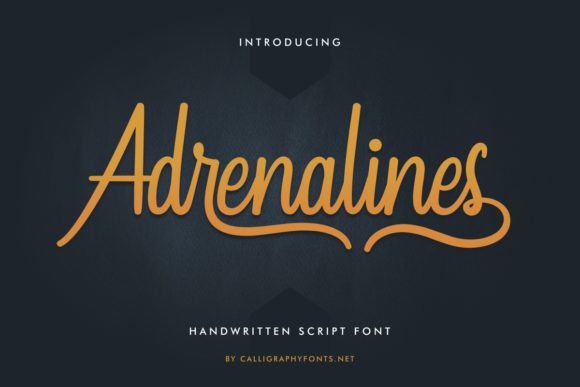 Adrenalines: A Delicate Script Font for Makers