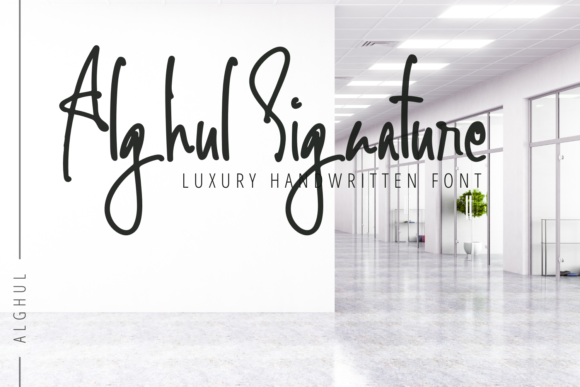 Alghul Signature: A Modern Script Font for Branding