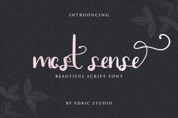 Most Sense: A Delicate Script Font for Editorial Design