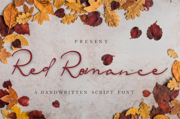 Red Romance: A Delicate Script Font for Editorial Design