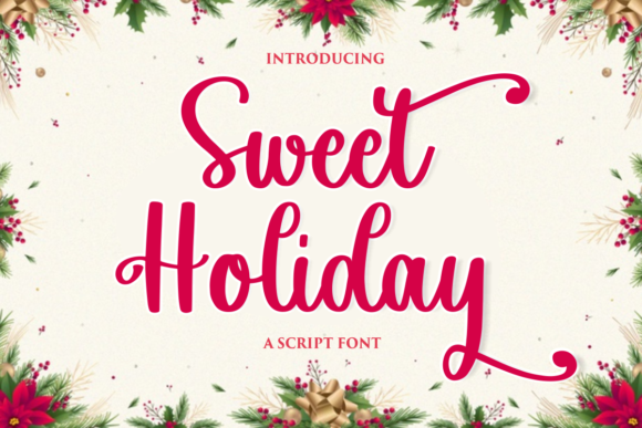 Sweet Holiday: A Modern Script Typeface for Editorial Design